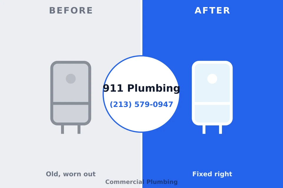 Before and after: plumbing company Kings Bay Base, GA